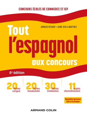 cover image of Tout l'espagnol aux concours--5e ed.